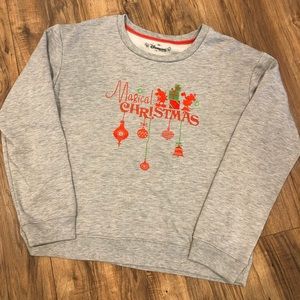 DISNEY Paris Merry Christmas Gray Sweater